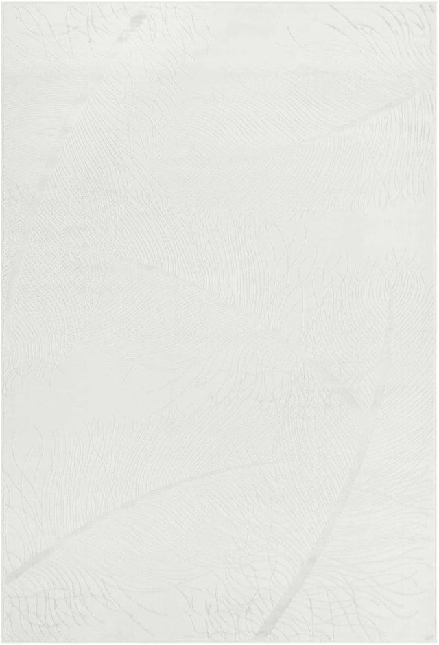 Ivory 6' 1 x 9' Finsbury Rectangle Area Rug 60% Polypropylene & 40% Polyester Contemporary Carpet for Living Rooms, Dining, Offices for Sale at Rug Engine