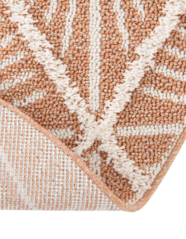 Rust Red 10' x 10' Boho Round Area Rug 100% Polyester With Cotton Backing Geometric Modern Boho Bohemian Decor Carpet for Living Rooms Office Dining Kitchen Unique Interior Design for Sale at Rug Engine