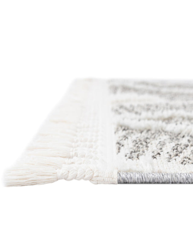 Gray Ivory 2' x 3' 1 Boho Rectangle Area Rug 100% Polyester With Cotton Backing Geometric Modern Boho Bohemian Decor Carpet for Living Rooms Office Dining Kitchen Unique Interior Design for Sale at Rug Engine