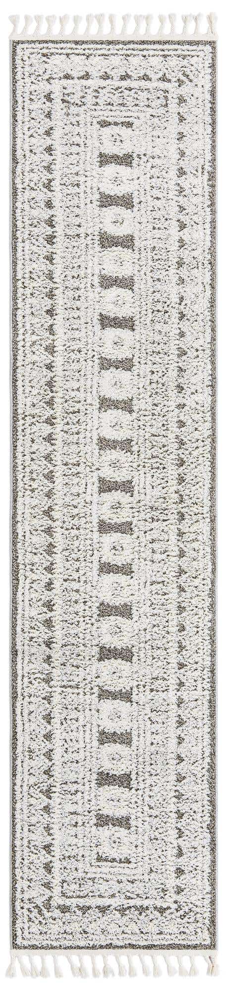 Gray 2' 7 x 12' Boho Runner Area Rug 100% Polyester With Cotton Backing Geometric Modern Boho Bohemian Decor Carpet for Living Rooms Office Dining Kitchen Unique Interior Design for Sale at Rug Engine