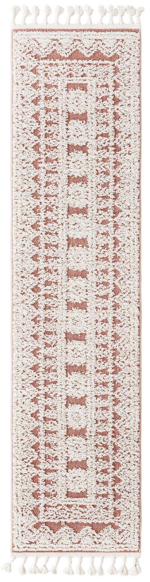 Pink 2' x 8' Boho Runner Area Rug 100% Polyester With Cotton Backing Geometric Modern Boho Bohemian Decor Carpet for Living Rooms Office Dining Kitchen Unique Interior Design for Sale at Rug Engine