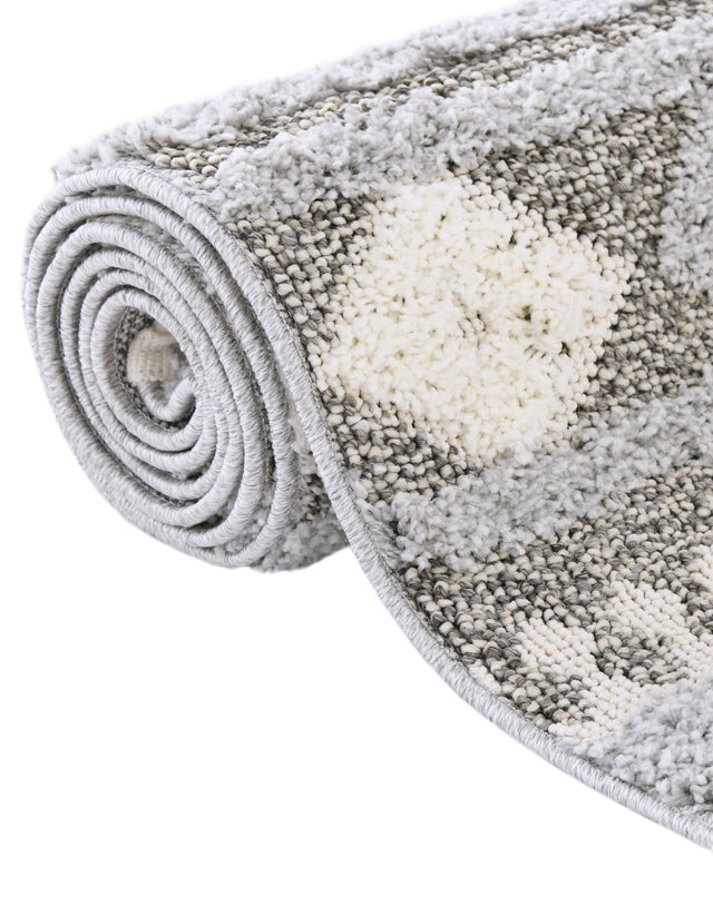 Gray 9' x 12' Boho Rectangle Area Rug 100% Polyester With Cotton Backing Geometric Modern Boho Bohemian Decor Carpet for Living Rooms Office Dining Kitchen Unique Interior Design for Sale at Rug Engine