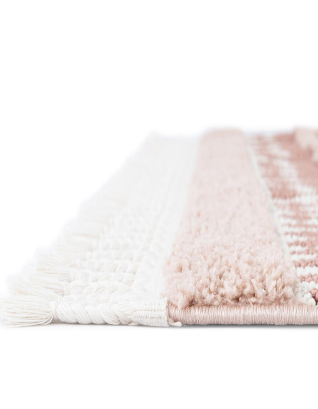 Pink 9' 6 x 14' 3 Boho Rectangle Area Rug 100% Polyester With Cotton Backing Geometric Modern Boho Bohemian Decor Carpet for Living Rooms Office Dining Kitchen Unique Interior Design for Sale at Rug Engine