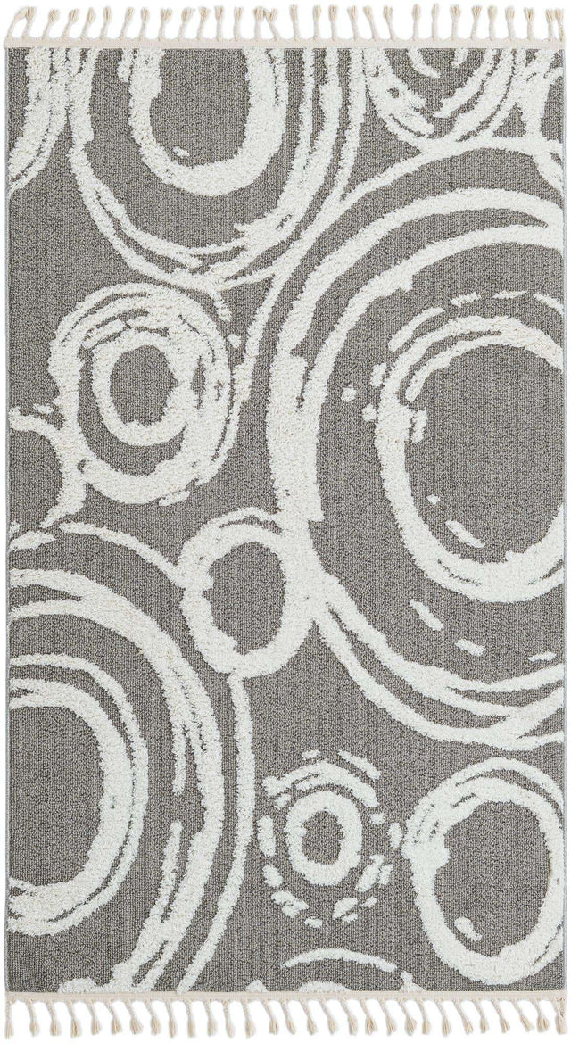 Gray 5' 3 x 8' Boho Rectangle Area Rug 100% Polyester With Cotton Backing Geometric Modern Boho Bohemian Decor Carpet for Living Rooms Office Dining Kitchen Unique Interior Design for Sale at Rug Engine