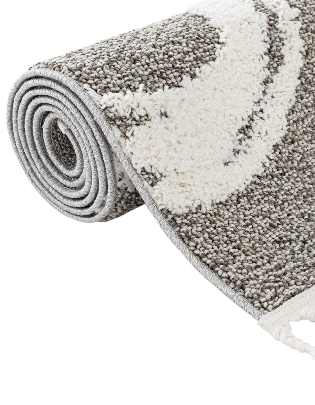 Gray 2' 7 x 12' Boho Runner Area Rug 100% Polyester With Cotton Backing Geometric Modern Boho Bohemian Decor Carpet for Living Rooms Office Dining Kitchen Unique Interior Design for Sale at Rug Engine