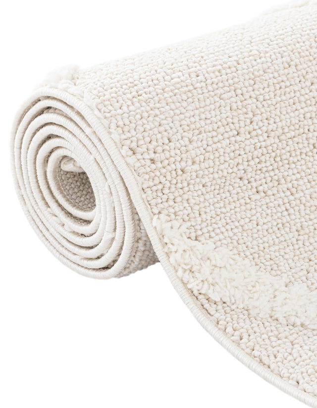 Ivory 7' 10 x 10' Boho Rectangle Area Rug 100% Polyester With Cotton Backing Geometric Modern Boho Bohemian Decor Carpet for Living Rooms Office Dining Kitchen Unique Interior Design for Sale at Rug Engine