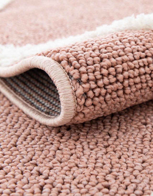 Pink 2' 7 x 12' Boho Runner Area Rug 100% Polyester With Cotton Backing Geometric Modern Boho Bohemian Decor Carpet for Living Rooms Office Dining Kitchen Unique Interior Design for Sale at Rug Engine