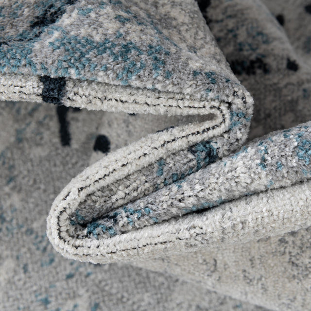 Washable Ivory Gray 6' 1 x 9' Kamala Washable Rectangle Area Rug Easy to Clean Stain Resistant & Durable 100% Polyester Spill-Friendly Carpet for Sale at Rug Engine