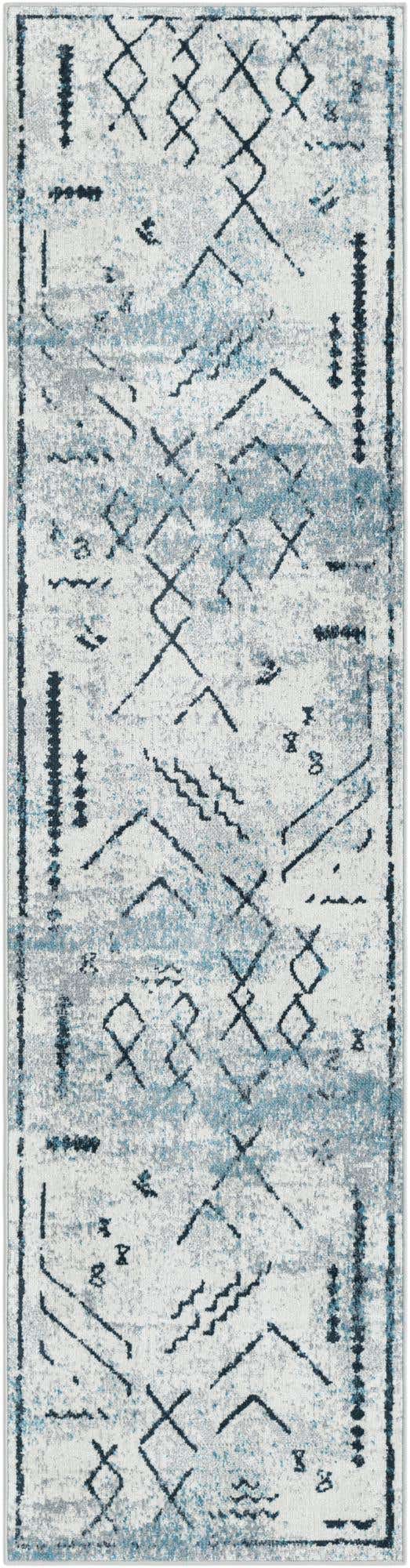 Washable Ivory Gray 2' x 8' Kamala Washable Runner Area Rug Easy to Clean Stain Resistant & Durable 100% Polyester Spill-Friendly Carpet for Sale at Rug Engine