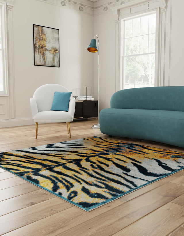 Washable Light Brown 7' 10 x 7' 10 Kamala Washable Square Area Rug Easy to Clean Stain Resistant & Durable 100% Polyester Spill-Friendly Carpet for Sale at Rug Engine