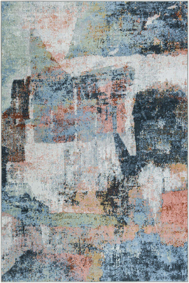 Washable Multicolor 6' 1 x 9' Kamala Washable Rectangle Area Rug Easy to Clean Stain Resistant & Durable 100% Polyester Spill-Friendly Carpet for Sale at Rug Engine