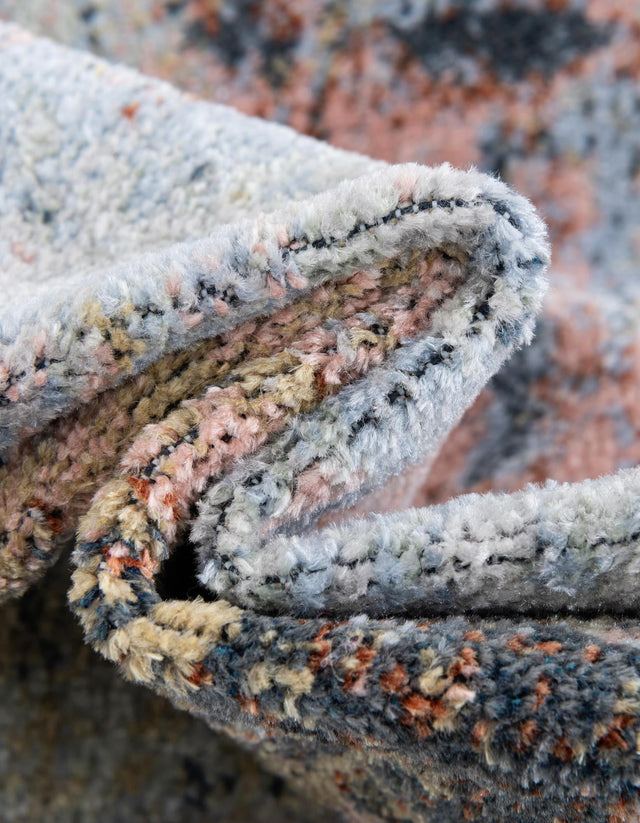 Washable Multicolor 7' 10 x 7' 10 Kamala Washable Square Area Rug Easy to Clean Stain Resistant & Durable 100% Polyester Spill-Friendly Carpet for Sale at Rug Engine