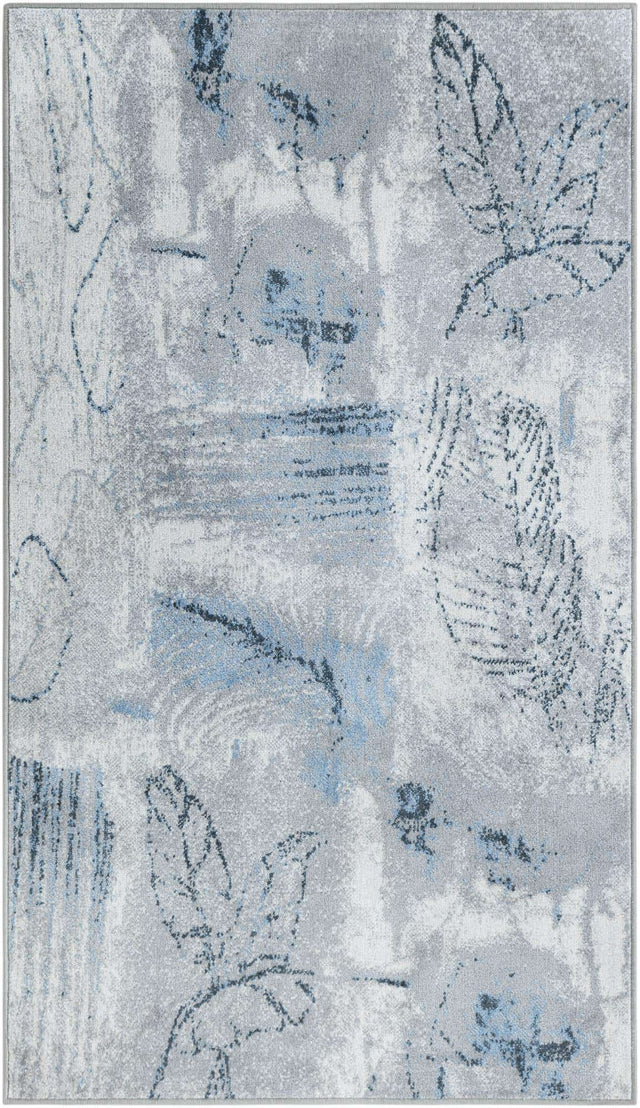 Washable Ivory Gray 3' 3 x 5' 3 Kamala Washable Rectangle Area Rug Easy to Clean Stain Resistant & Durable 100% Polyester Spill-Friendly Carpet for Sale at Rug Engine