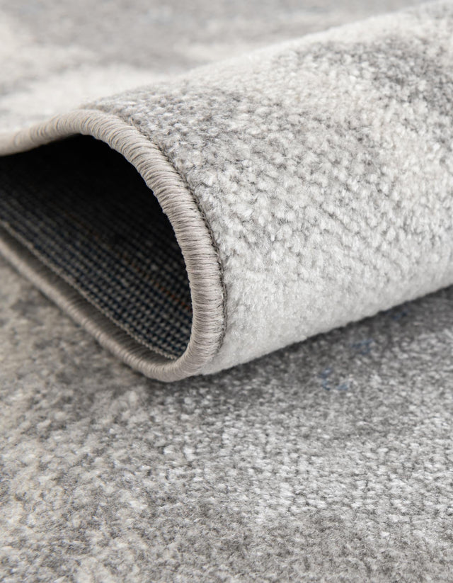 Washable Ivory Gray 5' 3 x 5' 3 Kamala Washable Round Area Rug Easy to Clean Stain Resistant & Durable 100% Polyester Spill-Friendly Carpet for Sale at Rug Engine