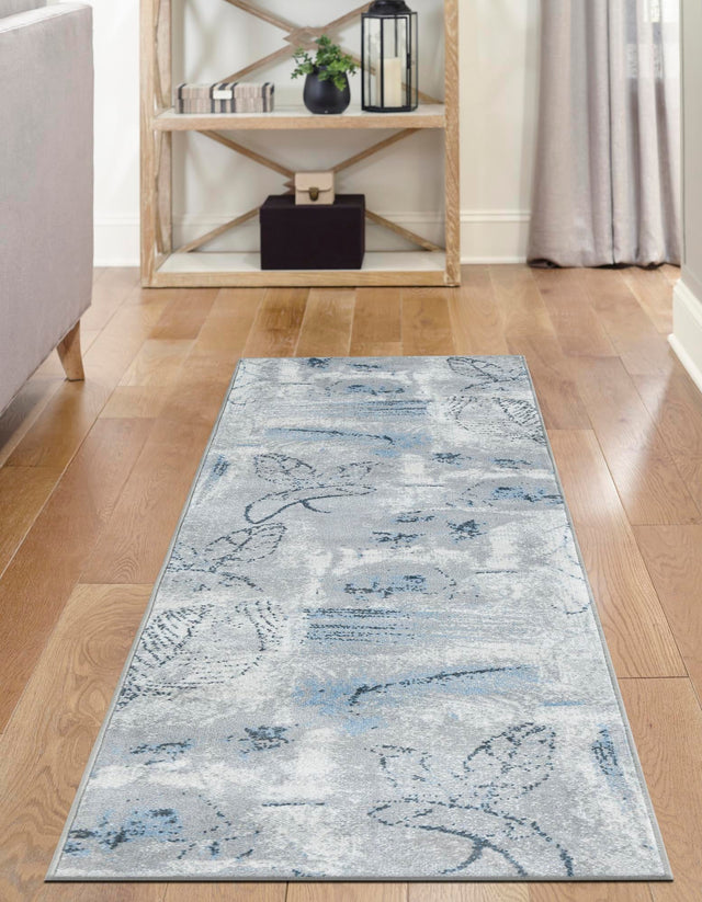 Washable Ivory Gray 2' x 6' 1 Kamala Washable Runner Area Rug Easy to Clean Stain Resistant & Durable 100% Polyester Spill-Friendly Carpet for Sale at Rug Engine