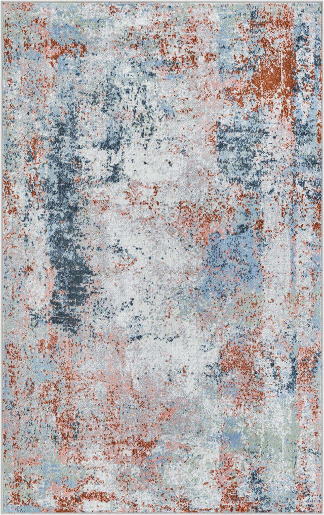 Washable Multicolor 4' 1 x 6' 1 Kamala Washable Rectangle Area Rug Easy to Clean Stain Resistant & Durable 100% Polyester Spill-Friendly Carpet for Sale at Rug Engine