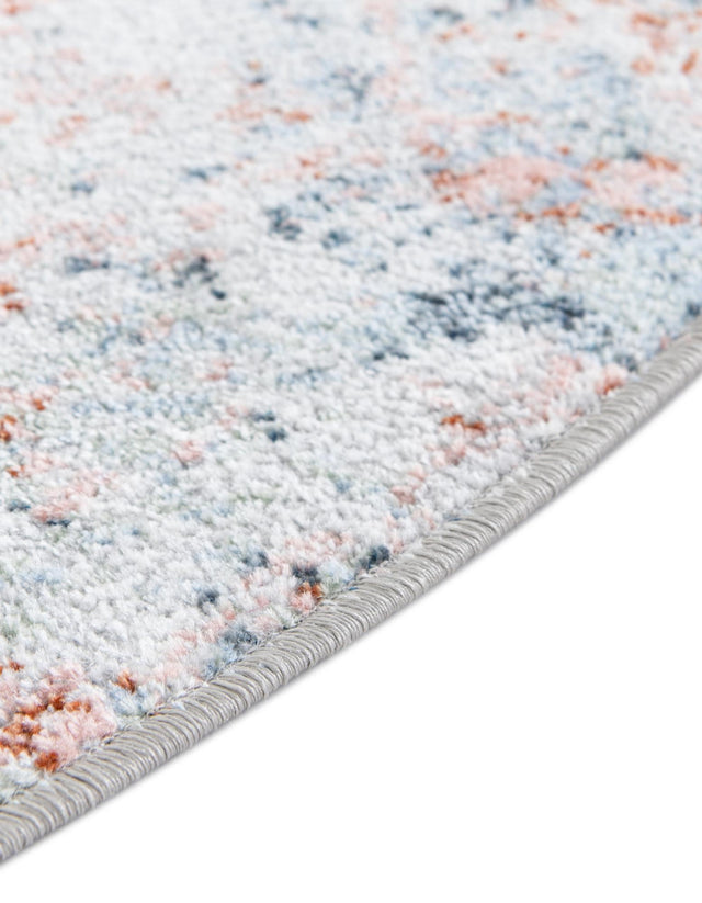 Washable Multicolor 7' 10 x 7' 10 Kamala Washable Round Area Rug Easy to Clean Stain Resistant & Durable 100% Polyester Spill-Friendly Carpet for Sale at Rug Engine