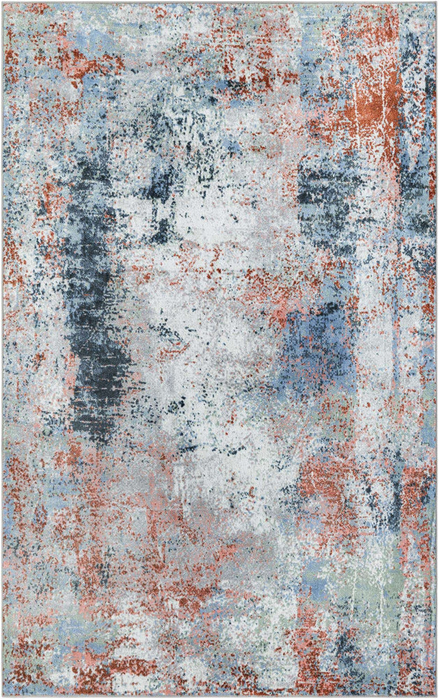Washable Multicolor 5' 3 x 8' Kamala Washable Rectangle Area Rug Easy to Clean Stain Resistant & Durable 100% Polyester Spill-Friendly Carpet for Sale at Rug Engine