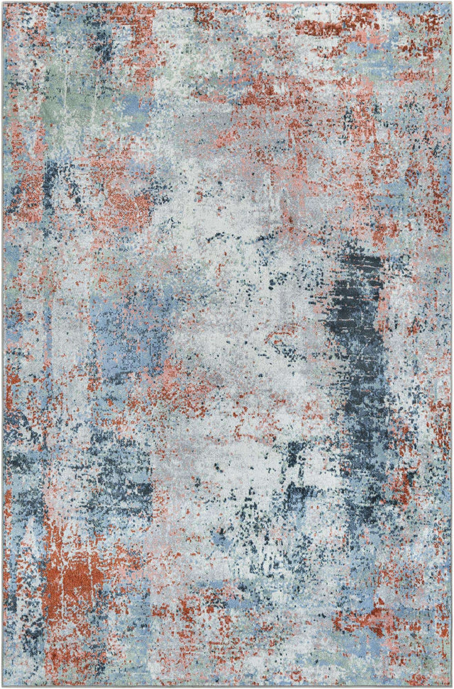 Washable Multicolor 6' 1 x 9' Kamala Washable Rectangle Area Rug Easy to Clean Stain Resistant & Durable 100% Polyester Spill-Friendly Carpet for Sale at Rug Engine