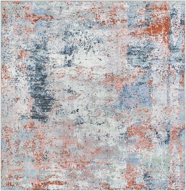 Washable Multicolor 7' 10 x 7' 10 Kamala Washable Square Area Rug Easy to Clean Stain Resistant & Durable 100% Polyester Spill-Friendly Carpet for Sale at Rug Engine