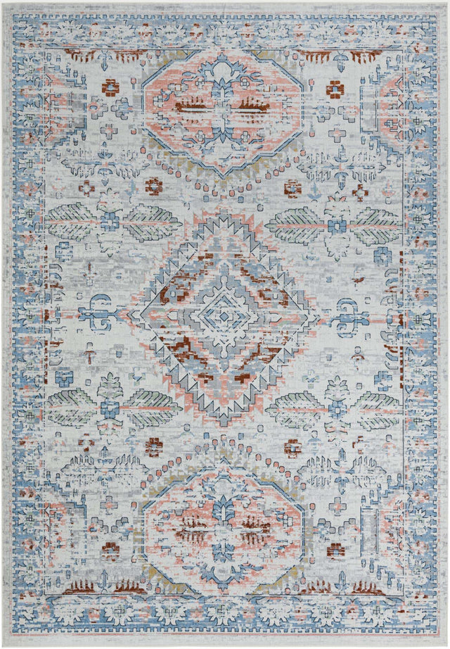 Washable Ivory 10' x 14' 1 Kamala Washable Rectangle Area Rug Easy to Clean Stain Resistant & Durable 100% Polyester Spill-Friendly Carpet for Sale at Rug Engine