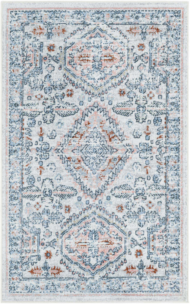 Washable Ivory 3' 3 x 5' 3 Kamala Washable Rectangle Area Rug Easy to Clean Stain Resistant & Durable 100% Polyester Spill-Friendly Carpet for Sale at Rug Engine