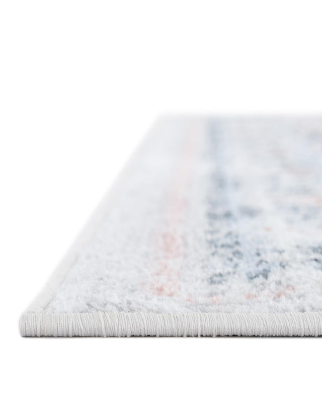 Washable Ivory 5' 3 x 5' 3 Kamala Washable Square Area Rug Easy to Clean Stain Resistant & Durable 100% Polyester Spill-Friendly Carpet for Sale at Rug Engine