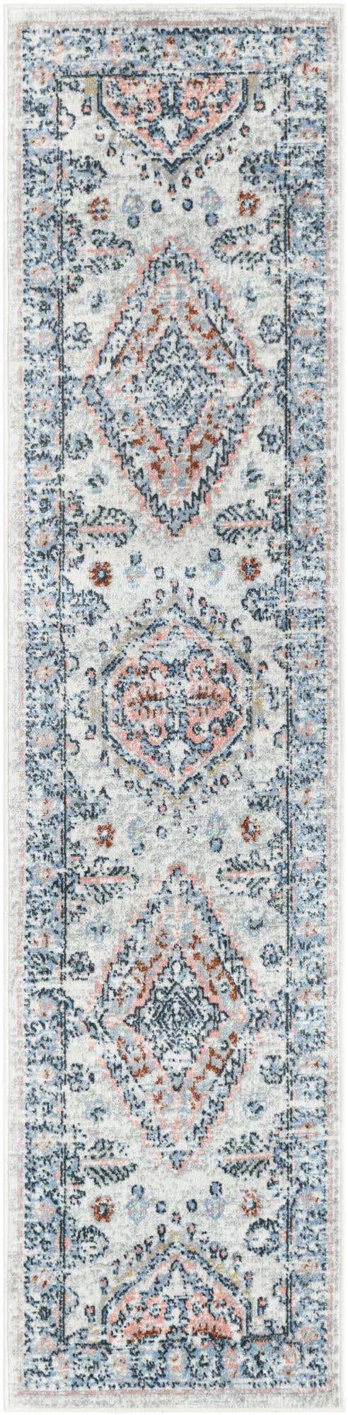 Washable Ivory 2' x 8' Kamala Washable Runner Area Rug Easy to Clean Stain Resistant & Durable 100% Polyester Spill-Friendly Carpet for Sale at Rug Engine