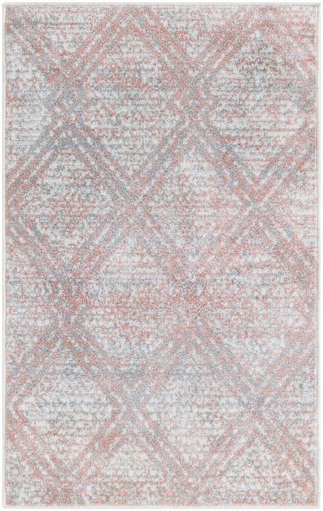 Washable Rose Pink 2' x 3' 1 Kamala Washable Rectangle Area Rug Easy to Clean Stain Resistant & Durable 100% Polyester Spill-Friendly Carpet for Sale at Rug Engine