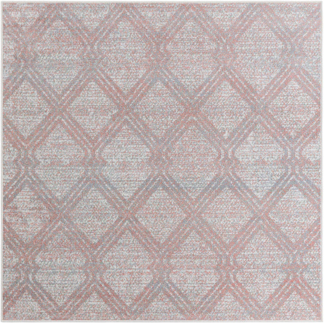 Washable Rose Pink 5' 3 x 5' 3 Kamala Washable Square Area Rug Easy to Clean Stain Resistant & Durable 100% Polyester Spill-Friendly Carpet for Sale at Rug Engine