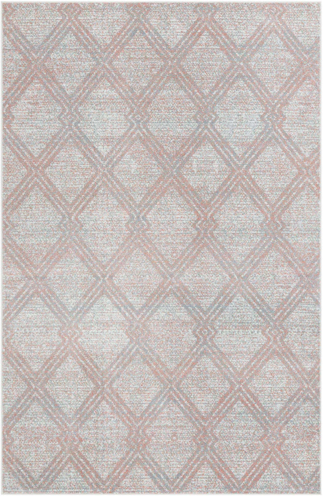 Washable Rose Pink 6' 1 x 9' Kamala Washable Rectangle Area Rug Easy to Clean Stain Resistant & Durable 100% Polyester Spill-Friendly Carpet for Sale at Rug Engine