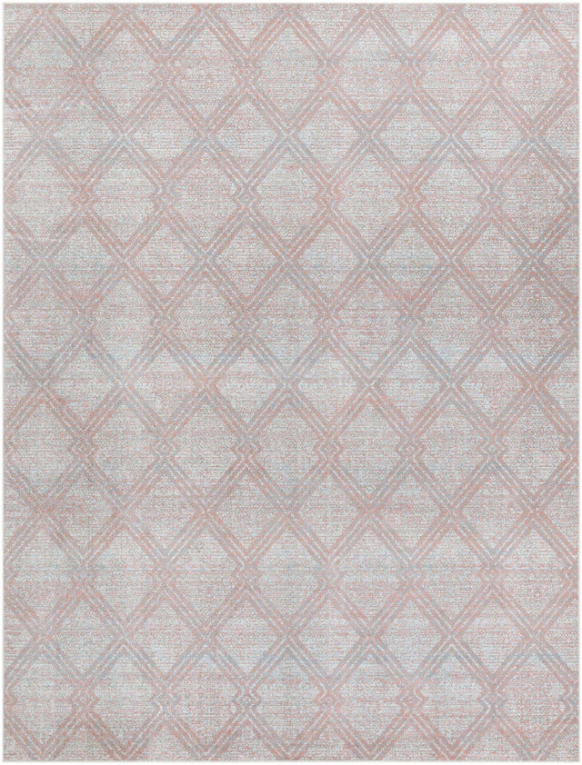 Washable Rose Pink 9' x 12' Kamala Washable Rectangle Area Rug Easy to Clean Stain Resistant & Durable 100% Polyester Spill-Friendly Carpet for Sale at Rug Engine