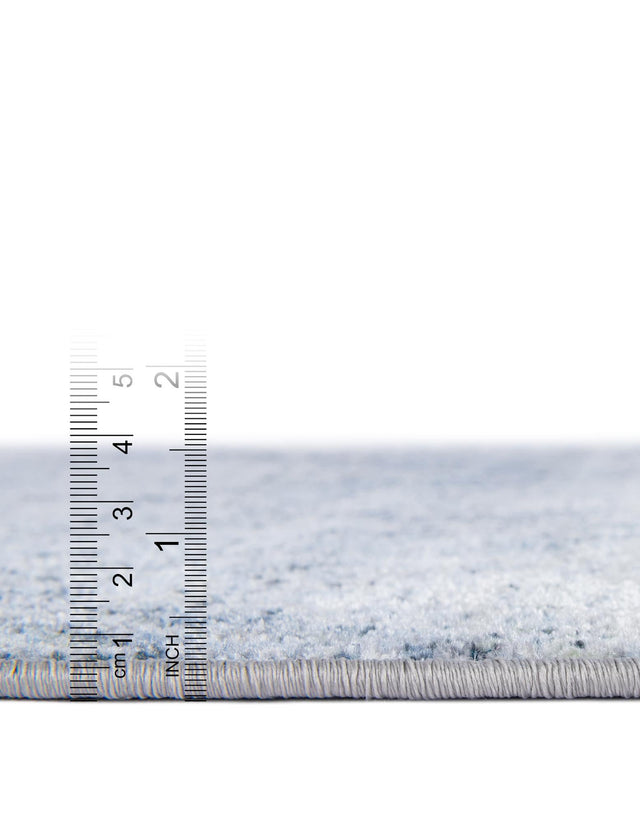 Washable Blue 5' 3 x 5' 3 Kamala Washable Round Area Rug Easy to Clean Stain Resistant & Durable 100% Polyester Spill-Friendly Carpet for Sale at Rug Engine