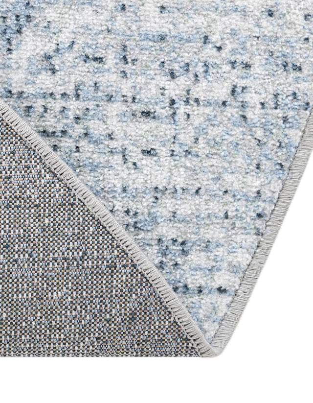 Washable Blue 5' 3 x 5' 3 Kamala Washable Round Area Rug Easy to Clean Stain Resistant & Durable 100% Polyester Spill-Friendly Carpet for Sale at Rug Engine