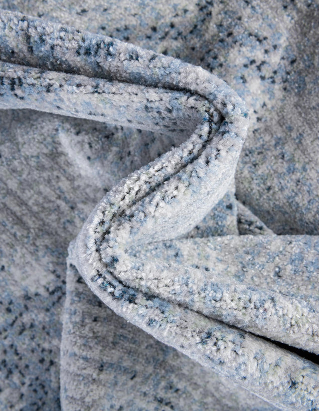 Washable Blue 2' 7 x 12' Kamala Washable Runner Area Rug Easy to Clean Stain Resistant & Durable 100% Polyester Spill-Friendly Carpet for Sale at Rug Engine