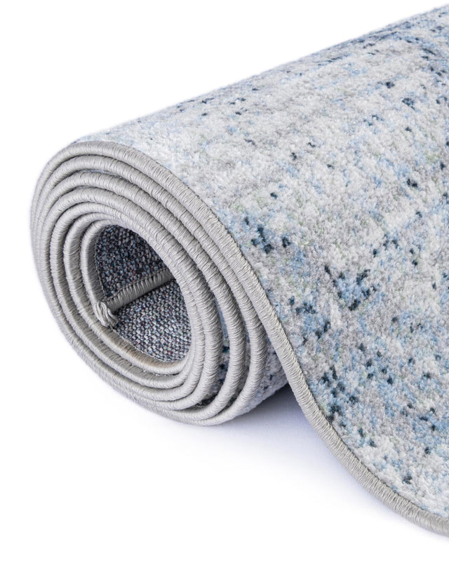 Washable Blue 2' x 8' Kamala Washable Runner Area Rug Easy to Clean Stain Resistant & Durable 100% Polyester Spill-Friendly Carpet for Sale at Rug Engine