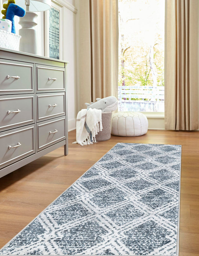 Washable Ivory 2' x 6' 1 Kamala Washable Runner Area Rug Easy to Clean Stain Resistant & Durable 100% Polyester Spill-Friendly Carpet for Sale at Rug Engine