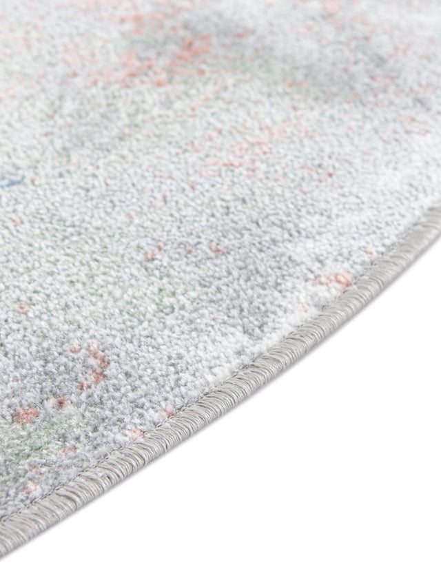 Washable Multicolor 3' 3 x 3' 3 Kamala Washable Round Area Rug Easy to Clean Stain Resistant & Durable 100% Polyester Spill-Friendly Carpet for Sale at Rug Engine