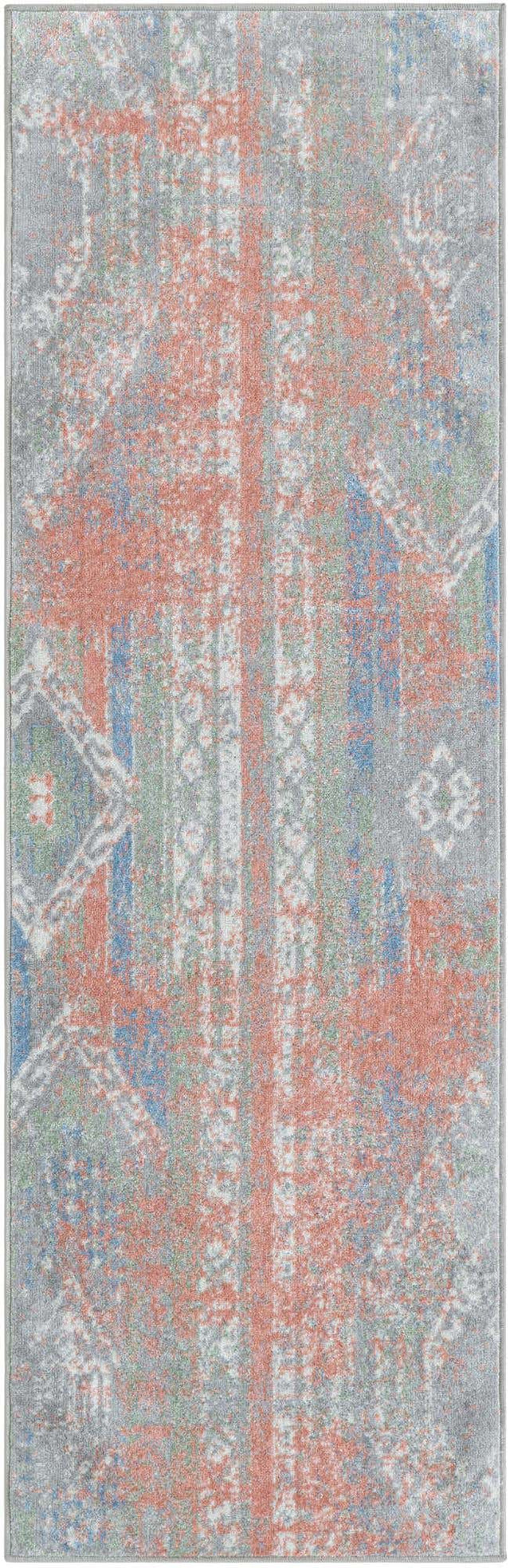 Washable Multicolor 2' x 6' 1 Kamala Washable Runner Area Rug Easy to Clean Stain Resistant & Durable 100% Polyester Spill-Friendly Carpet for Sale at Rug Engine