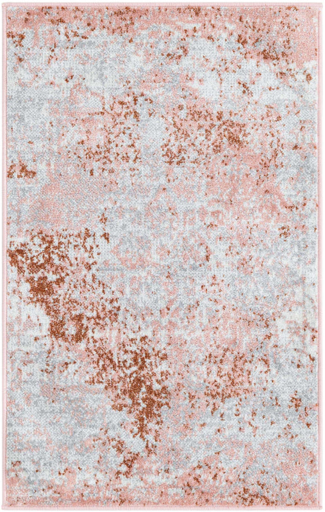 Washable Rose Pink 2' x 3' 1 Kamala Washable Rectangle Area Rug Easy to Clean Stain Resistant & Durable 100% Polyester Spill-Friendly Carpet for Sale at Rug Engine