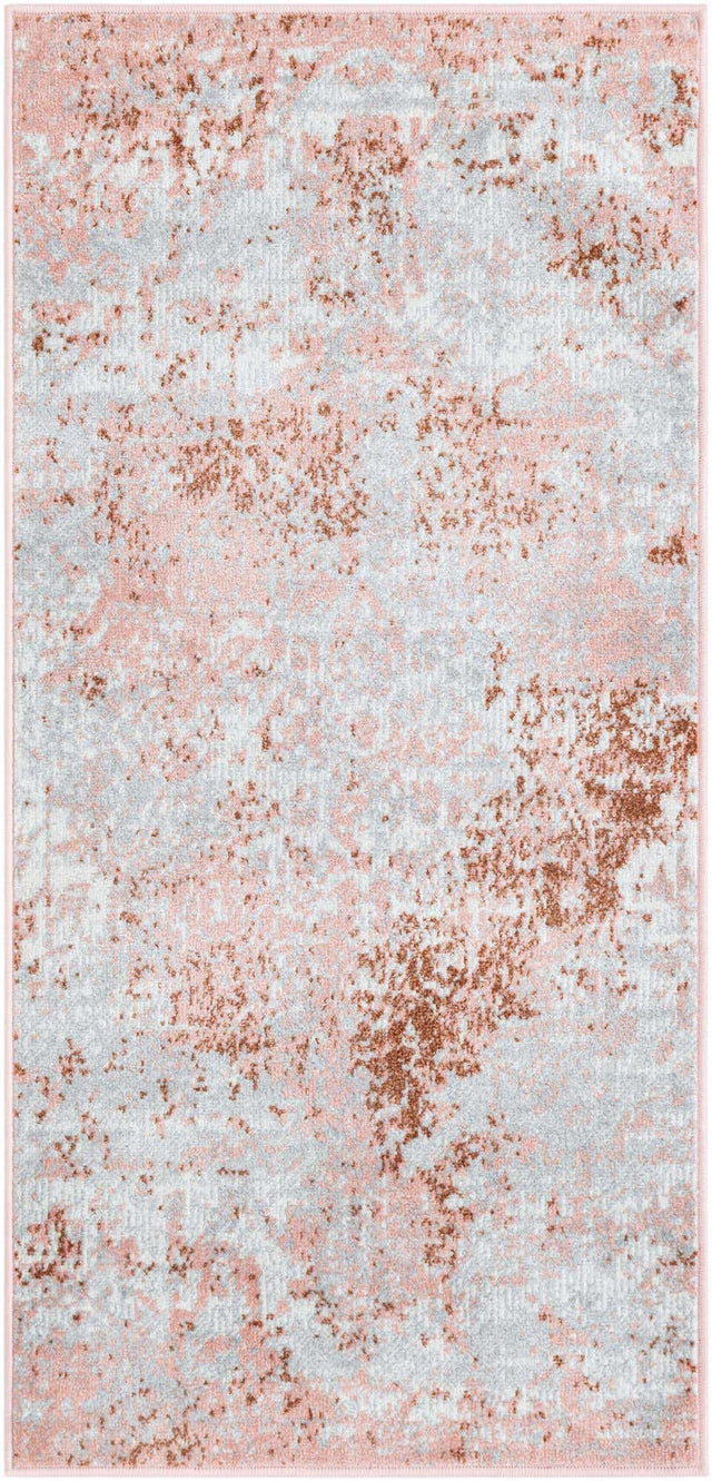 Washable Rose Pink 2' x 4' 1 Kamala Washable Runner Area Rug Easy to Clean Stain Resistant & Durable 100% Polyester Spill-Friendly Carpet for Sale at Rug Engine