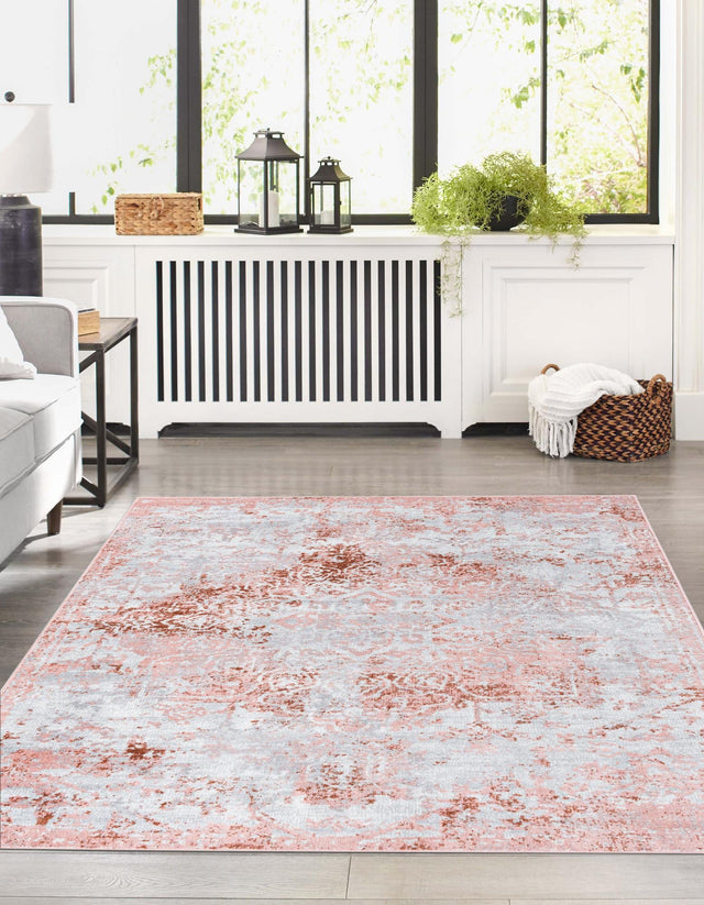 Washable Rose Pink 2' x 3' 1 Kamala Washable Rectangle Area Rug Easy to Clean Stain Resistant & Durable 100% Polyester Spill-Friendly Carpet for Sale at Rug Engine