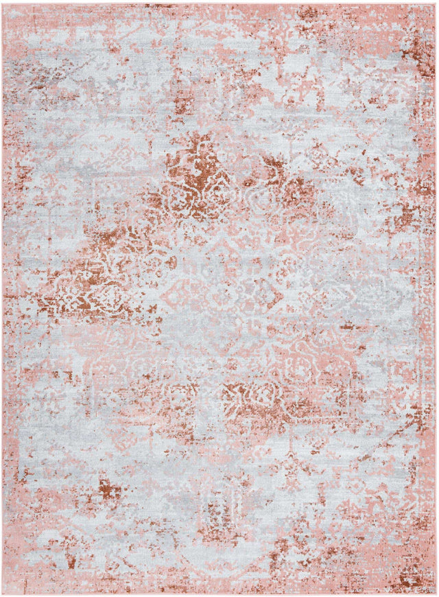 Washable Rose Pink 9' x 12' Kamala Washable Rectangle Area Rug Easy to Clean Stain Resistant & Durable 100% Polyester Spill-Friendly Carpet for Sale at Rug Engine