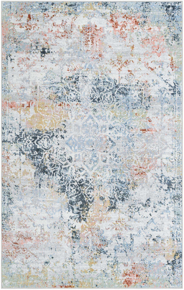 Washable Multicolor 5' 3 x 8' Kamala Washable Rectangle Area Rug Easy to Clean Stain Resistant & Durable 100% Polyester Spill-Friendly Carpet for Sale at Rug Engine