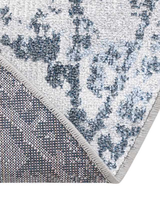 Washable Navy Blue 3' 3 x 3' 3 Kamala Washable Round Area Rug Easy to Clean Stain Resistant & Durable 100% Polyester Spill-Friendly Carpet for Sale at Rug Engine