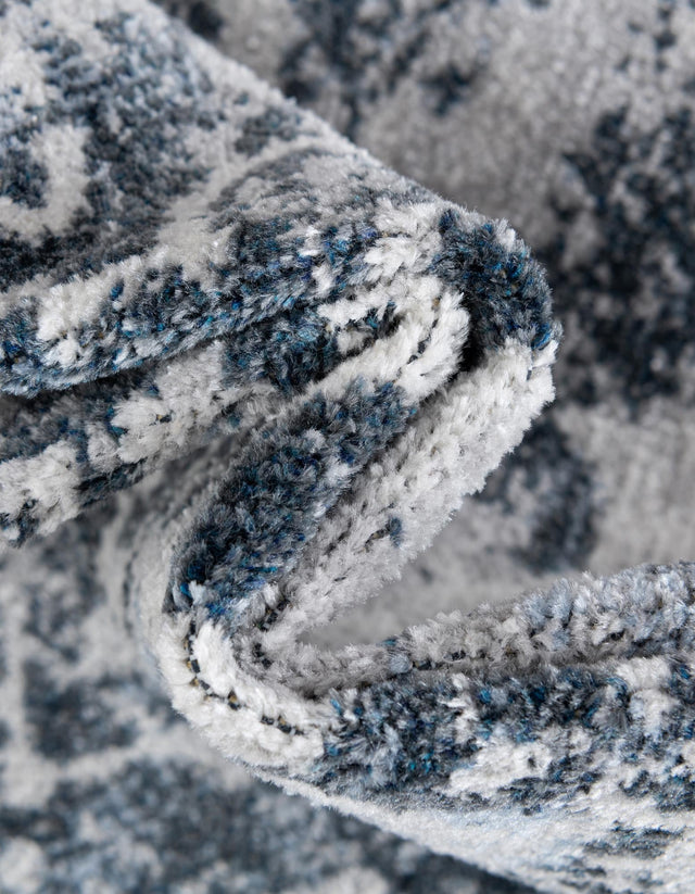 Washable Navy Blue 5' 3 x 8' Kamala Washable Rectangle Area Rug Easy to Clean Stain Resistant & Durable 100% Polyester Spill-Friendly Carpet for Sale at Rug Engine