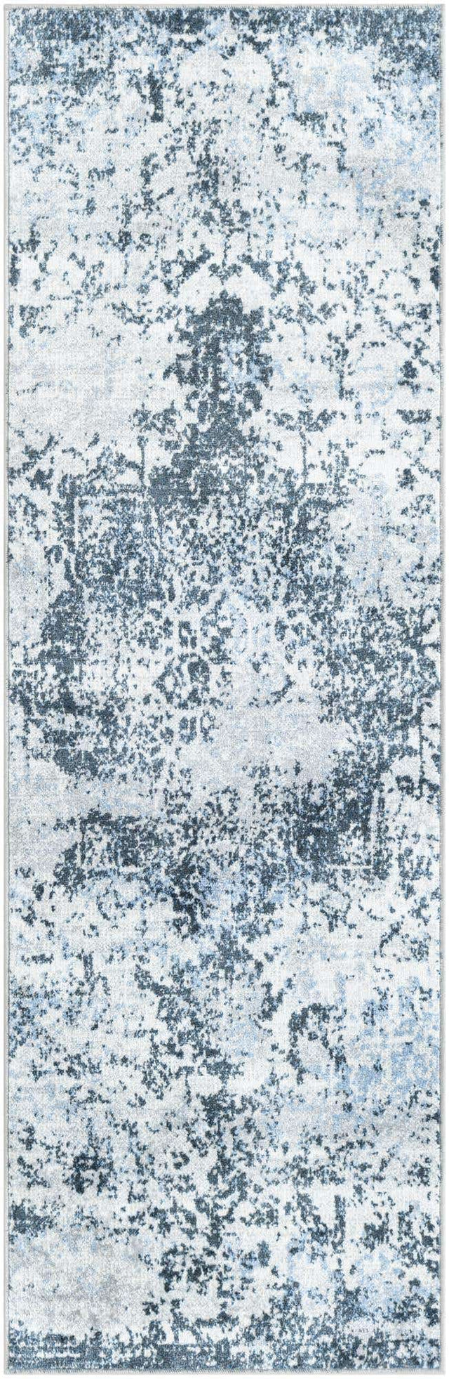 Washable Navy Blue 2' x 6' 1 Kamala Washable Runner Area Rug Easy to Clean Stain Resistant & Durable 100% Polyester Spill-Friendly Carpet for Sale at Rug Engine