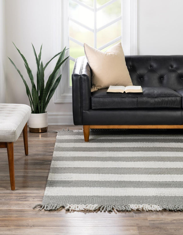 Washable Gray 7' 10 x 7' 10 Eco Plaid Indoor Outdoor Washable Square Area Rug Easy to Clean Stain Resistant & Durable Weather Resistant for Patio, Deck, Terrace, Balcony, Porch 100% Recycled Plastic Bottles Carpet Mat for Sale at Rug Engine