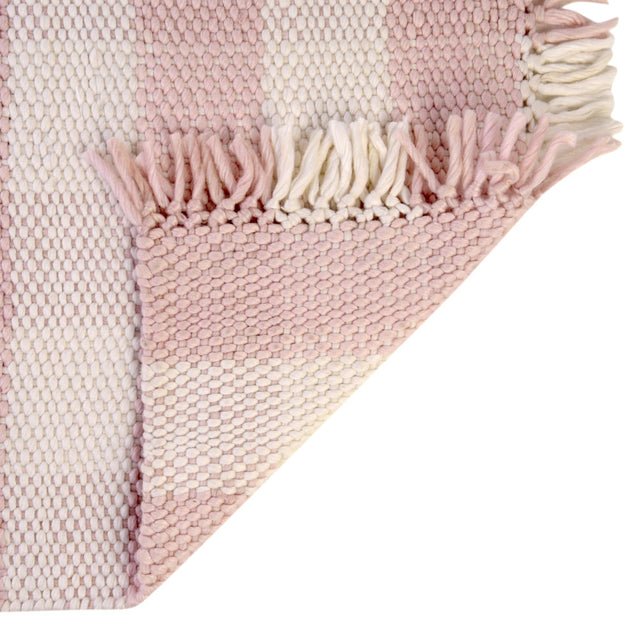 Washable Pink 7' 10 x 7' 10 Eco Plaid Indoor Outdoor Washable Square Area Rug Easy to Clean Stain Resistant & Durable Weather Resistant for Patio, Deck, Terrace, Balcony, Porch 100% Recycled Plastic Bottles Carpet Mat for Sale at Rug Engine