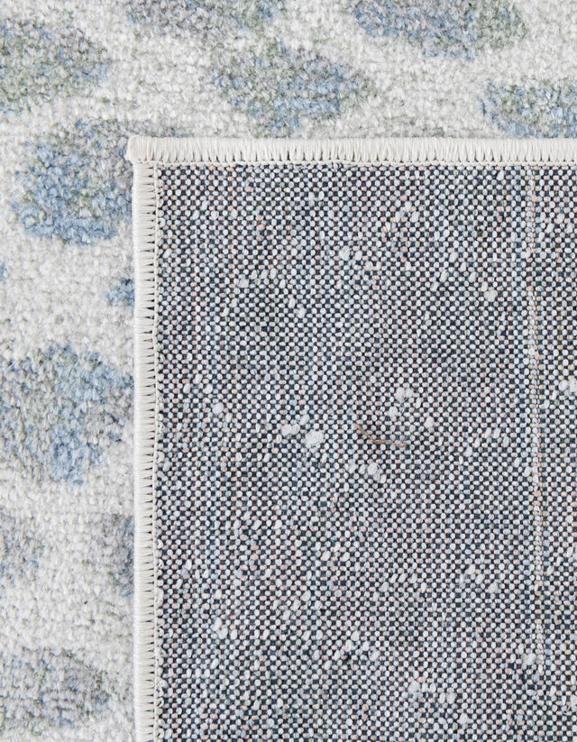 Washable Ivory Blue 10' x 14' 1 Kamala Washable Rectangle Area Rug Easy to Clean Stain Resistant & Durable 100% Polyester Spill-Friendly Carpet for Sale at Rug Engine
